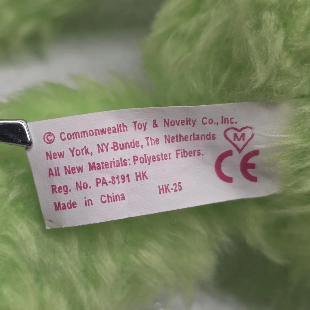 Vintage Commonwealth Green Lamb Sheep Pink Ears & Ribbon 9